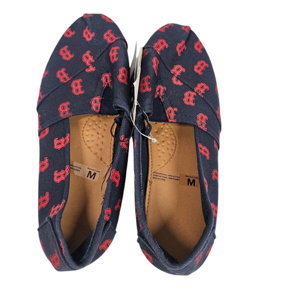 Forever Collectibles Boston Red Sox MLB Women's Canvas Slip-on Flats Medium 7-8 - Picture 2 of 8